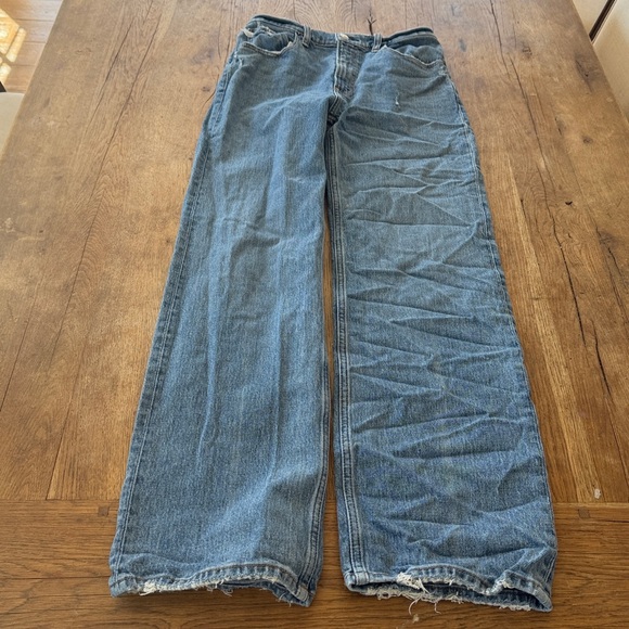 Abercrombie & Fitch Denim - Abercrombie & Fitch Light Wash Raw Hem The '90s Relaxed Jean High Rise Size 4